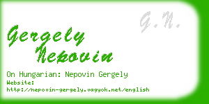 gergely nepovin business card